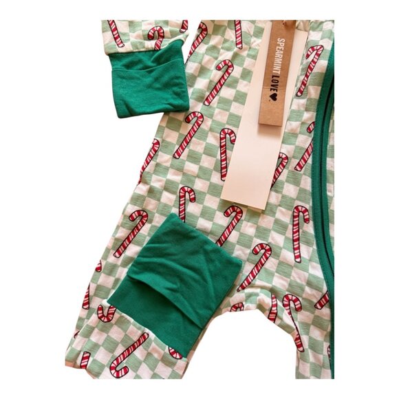 Spearmint Love | Candy Cane Checkered Print Convertible 12-18 - Picture 3 of 3